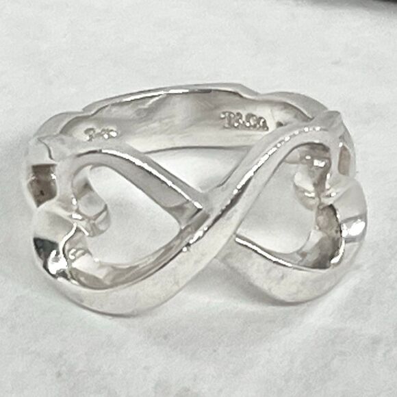 Tiffany & Co. Double Loving Heart Ring Paloma Picasso -529 Silver - Sz 6 - Picture 2 of 16